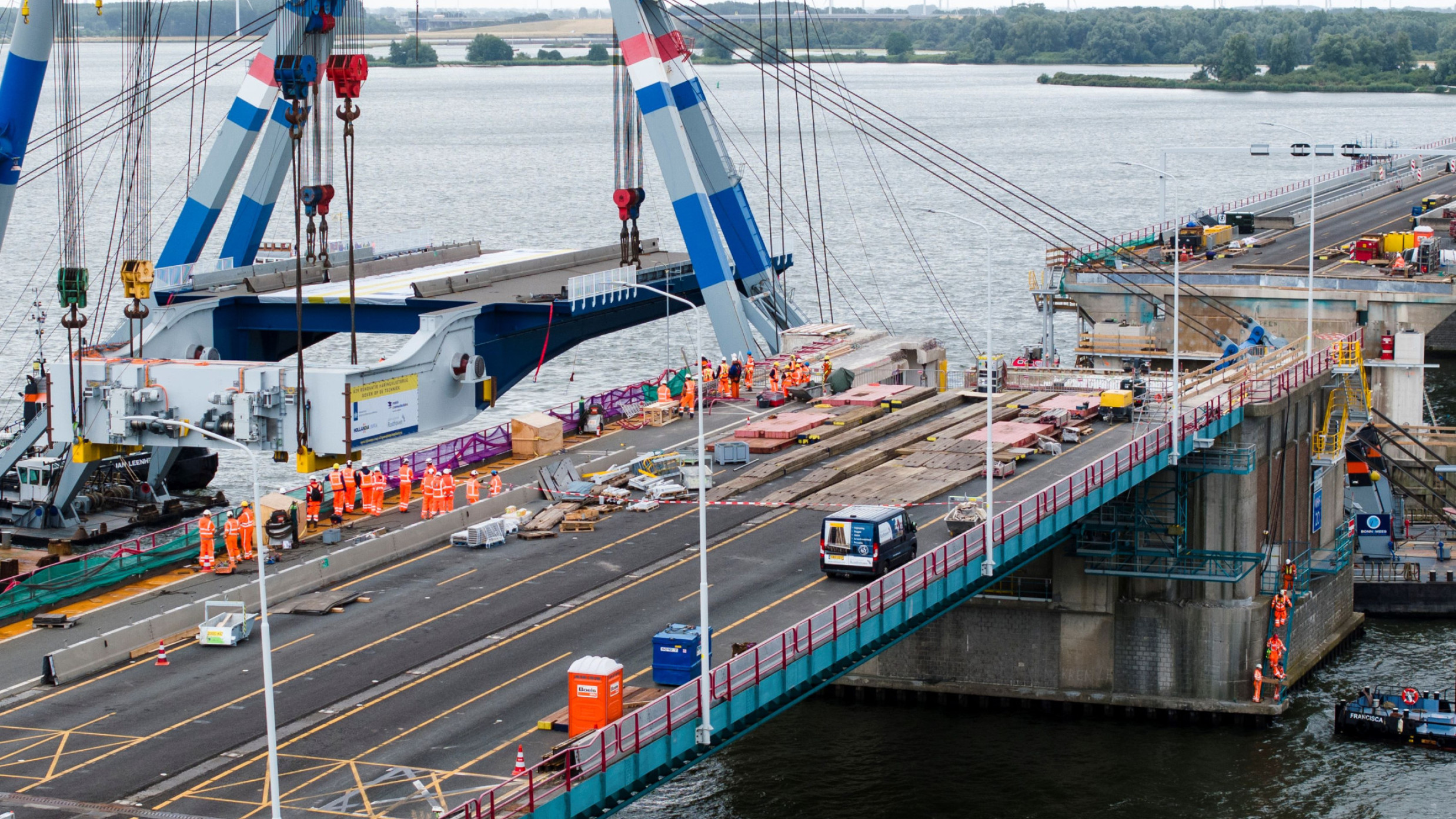 Renovatie Haringvlietbrug, ontw.: Ingenieursbureau Rotterdam, foto: Thea van den Heuvel.